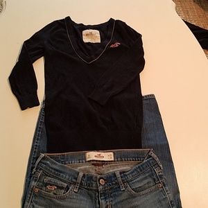 Hollister 3/4 sleeve sweater